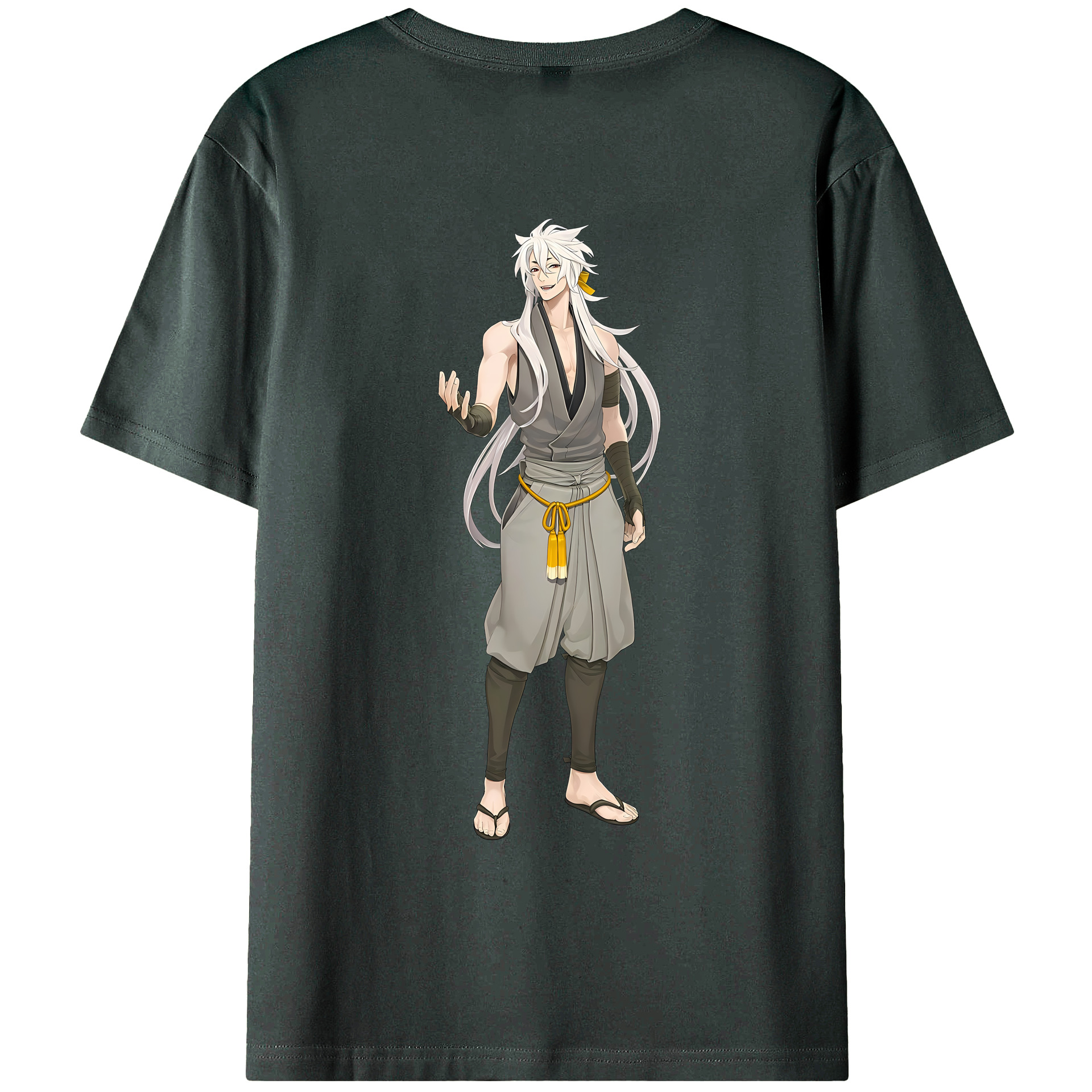 （画像用） 刀剣乱舞 Touken Ranbu 綿100％ メンズ半袖Tシャツ（バックプリント） 通気性